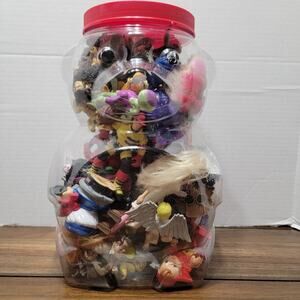 Lg. Bear Over 3 Lbs of Toys Mystery Jug "People & Robots" Theme (7" x 11")